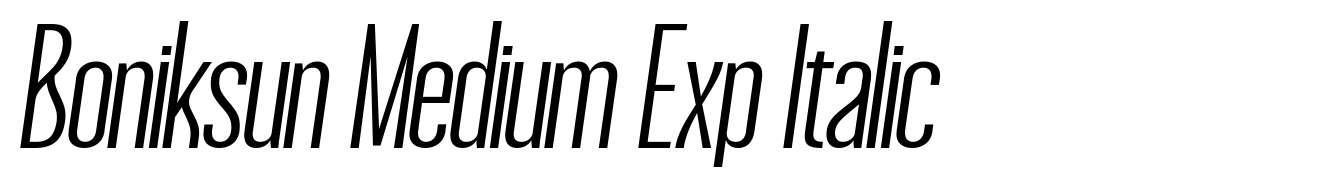 Boniksun Medium Exp Italic